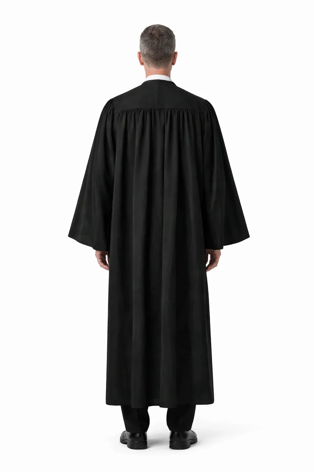 Backside of the Praetorium Long Black Cassock