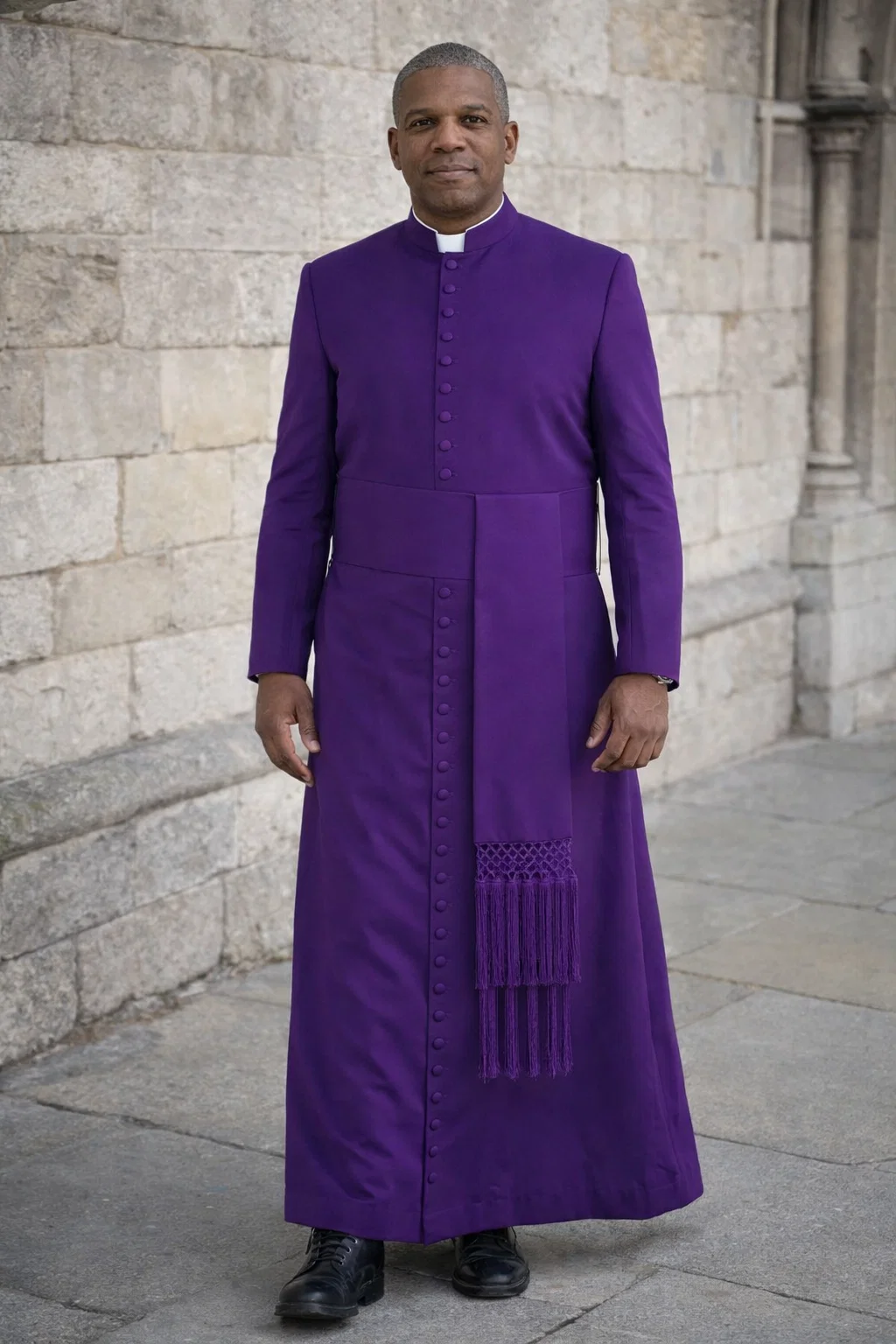 A Men Walking in Prelatus Classic Clergy Cassock