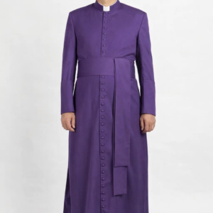 A Men Wearing Regalis Traditional Purple Cassock