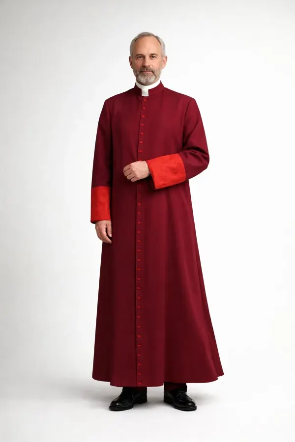 Frontview of the Rubrica Formal Clergy Cassock