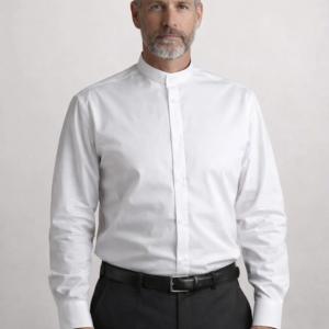 A Men Wearing Seraphis Long Sleeve Clergy Shirt