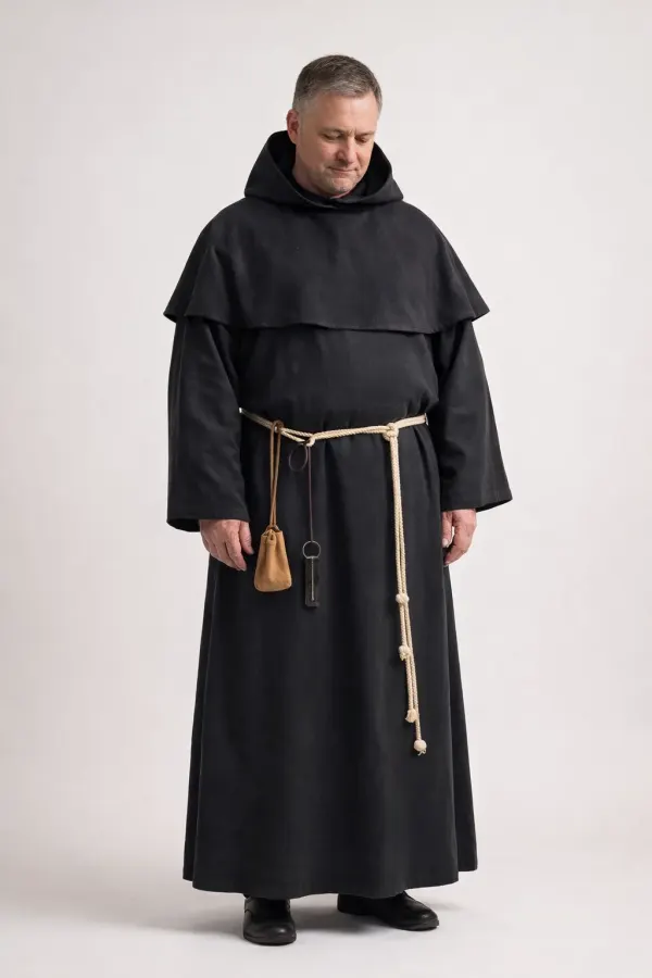 A Monk Wearing Silentium Traditional Habit