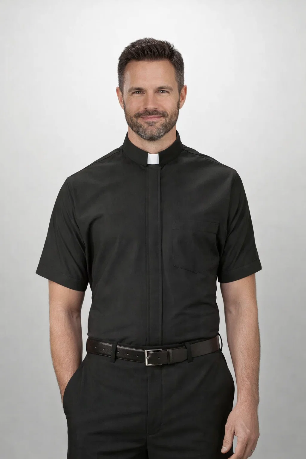A Clergymen Wearing Tenorix Modern Clergy Shirt