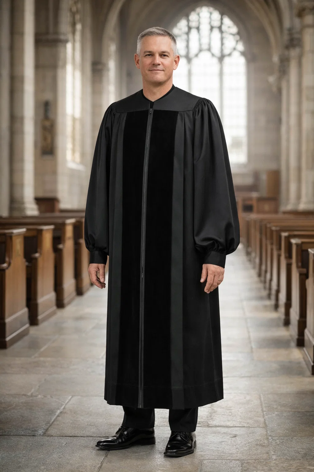 A Clergy wearing Valentis Men’s Black Robe