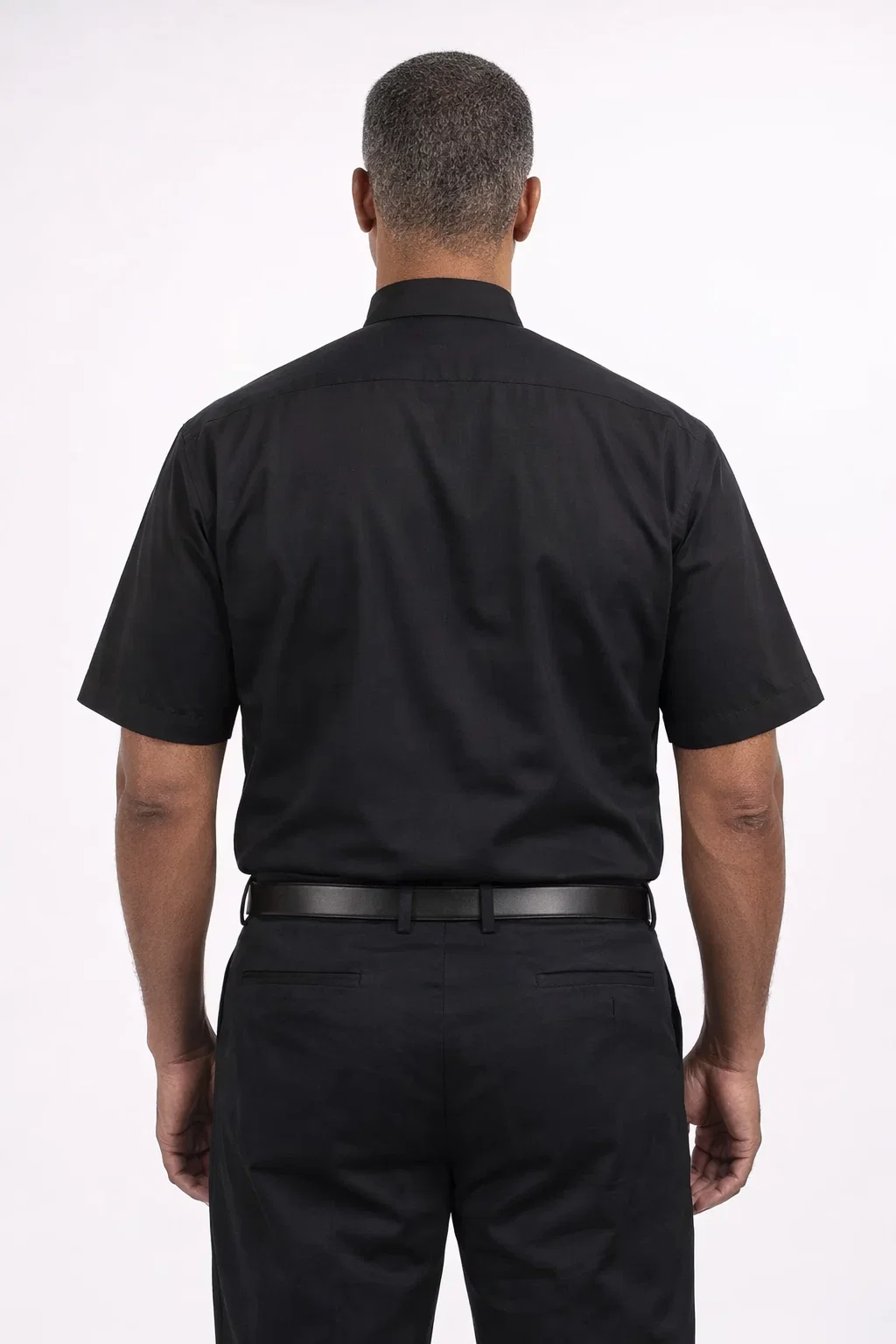 The Backside of the Vespera Half Sleeve Clergy Shirt