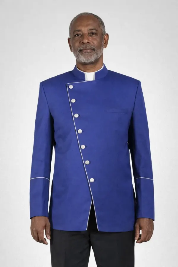 A Men Wearing Vestum Classic Clergy Outer Jacket
