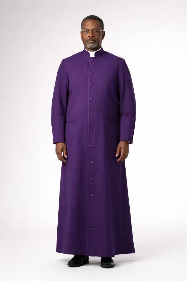 A Clergy Wearing Violae Formal Cassock