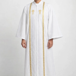 Candoris Flowing Clergy Robe with Gold Embroidery