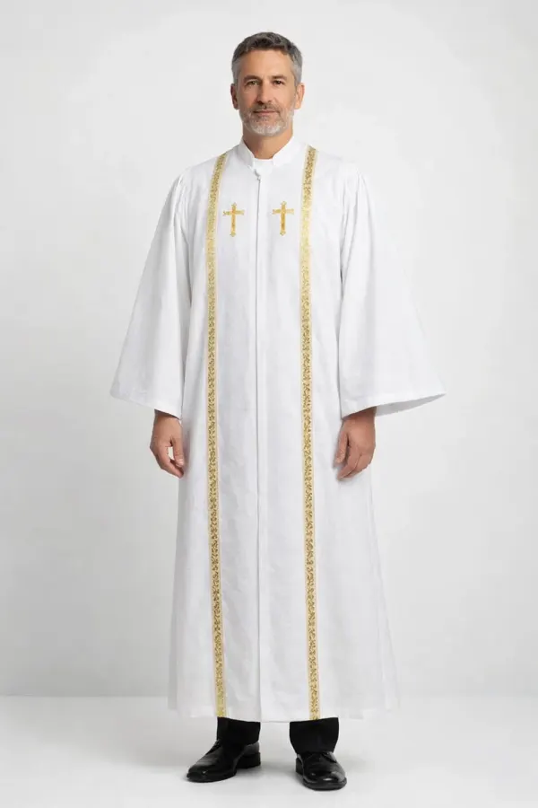 Candoris Robe with Gold Embroidery