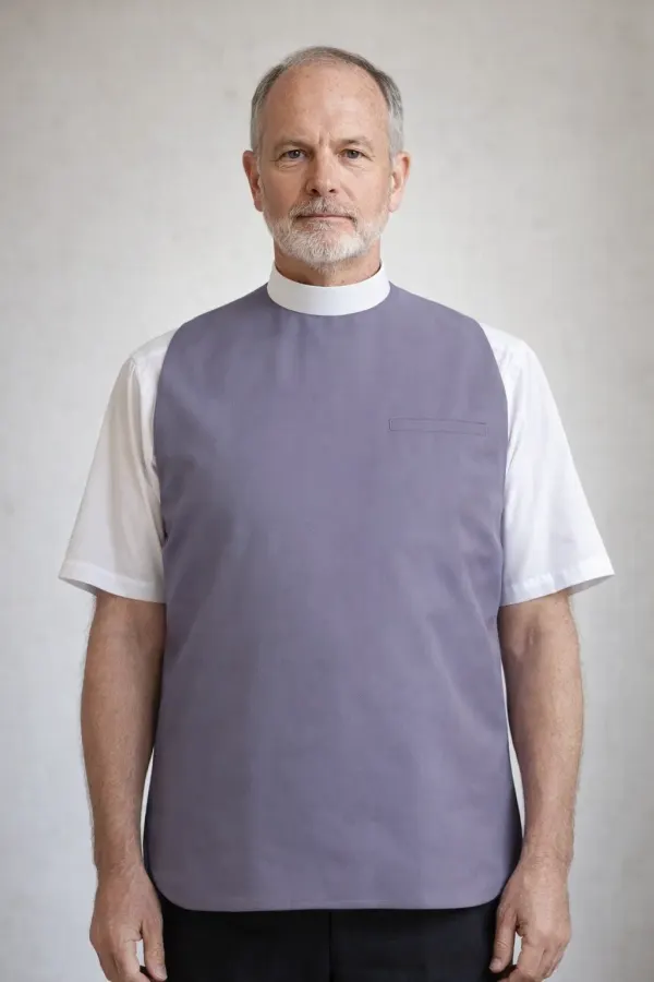 A Men Wearing Cathedra Traditional Clergy Rabat