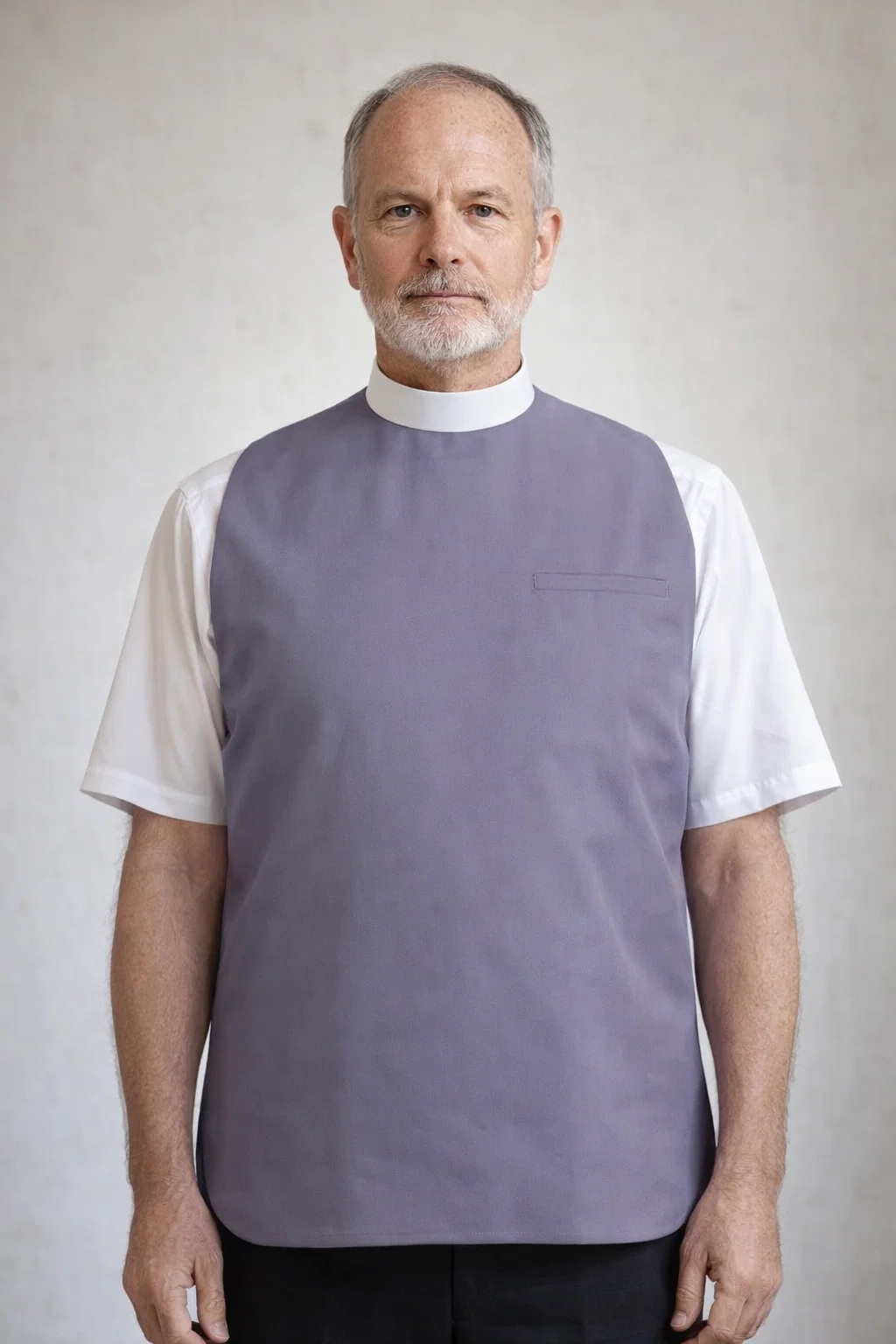A Men Wearing Cathedra Traditional Clergy Rabat
