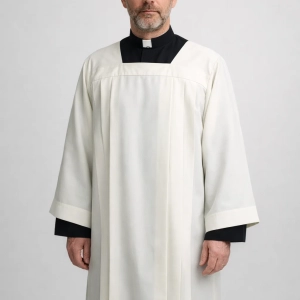 Choralis Modern Square Neck Surplice in Cotton Rich