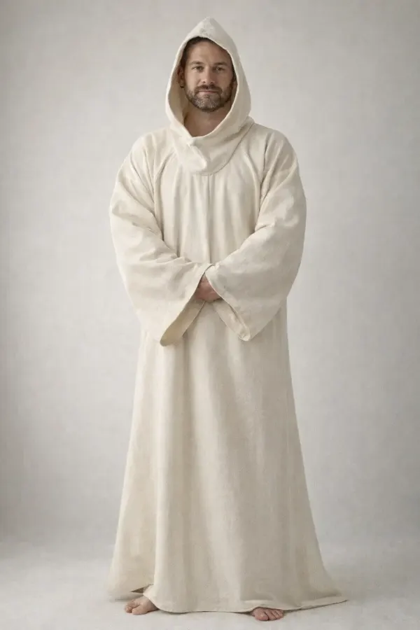 A Men Wearing Discipulus Full-Length Monastic Robe