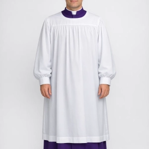 Domini All White Bishop Sleeve Rochet in Toyobo Fabric