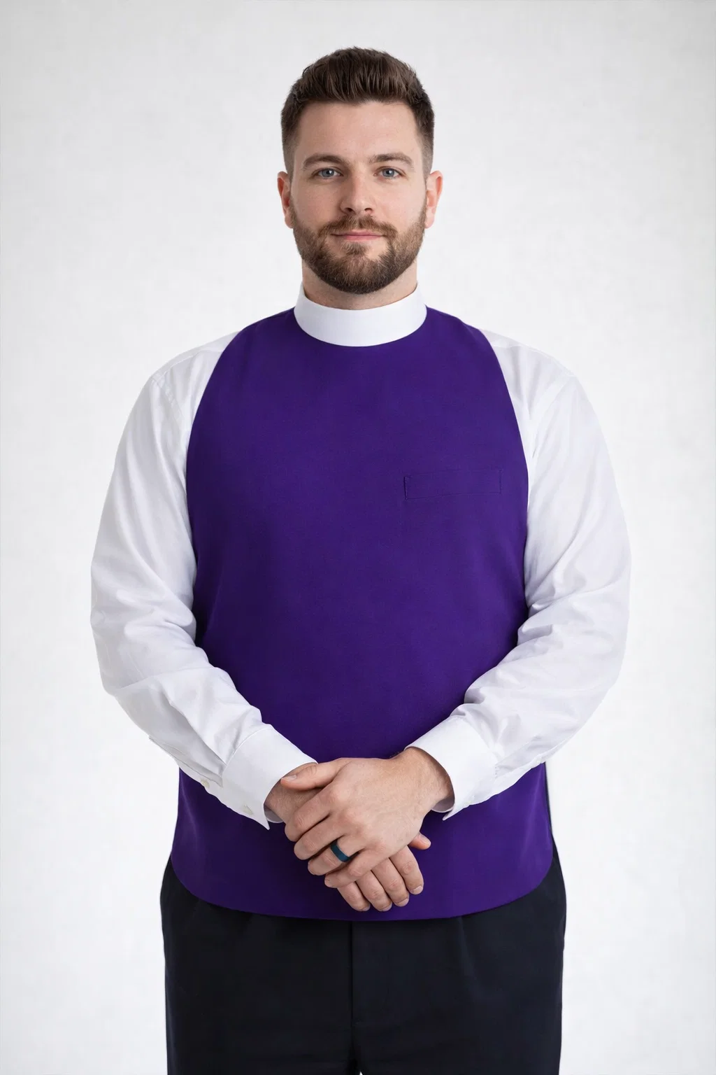 A Men Wearing Episcopal Royale Clergy Rabat