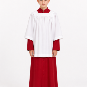 Fidelis Red Floor Length Server Cassock with Cotta