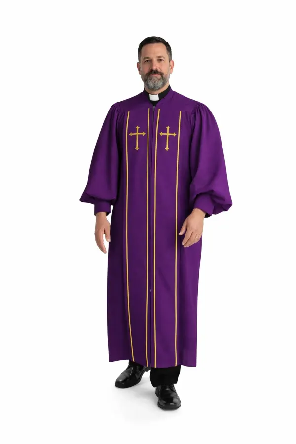 Frontview of the Hierarch Purple Clergy Robe