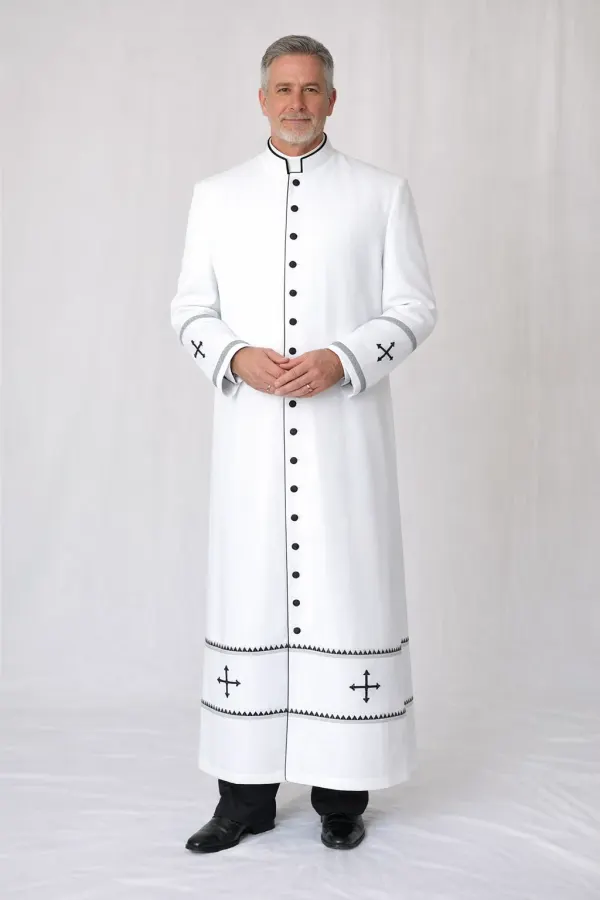 Lucerna Robe with Cross Embroidery