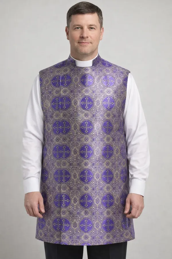 A Men Wearing Operis Clerical Apron