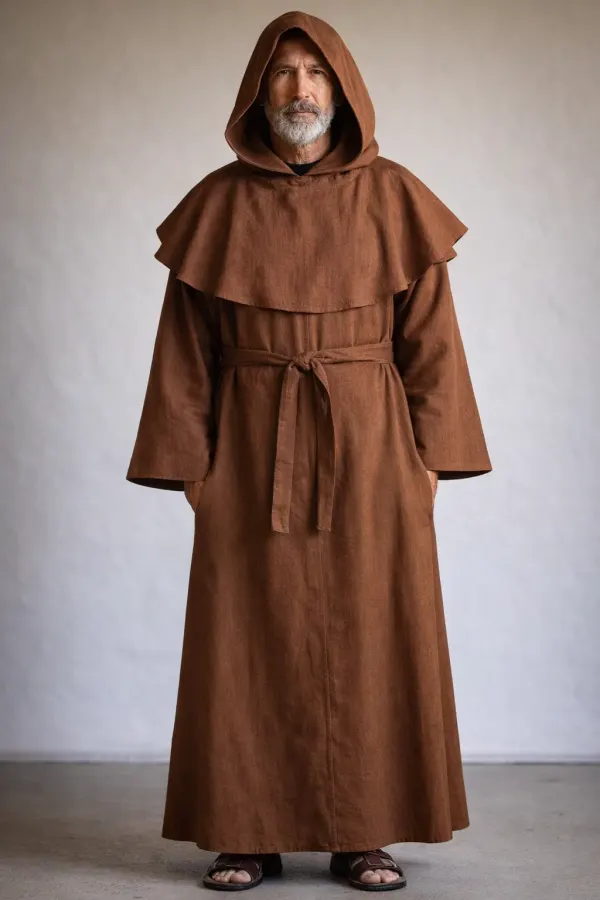 Frontview of the Pauperis Simple Monk Robe