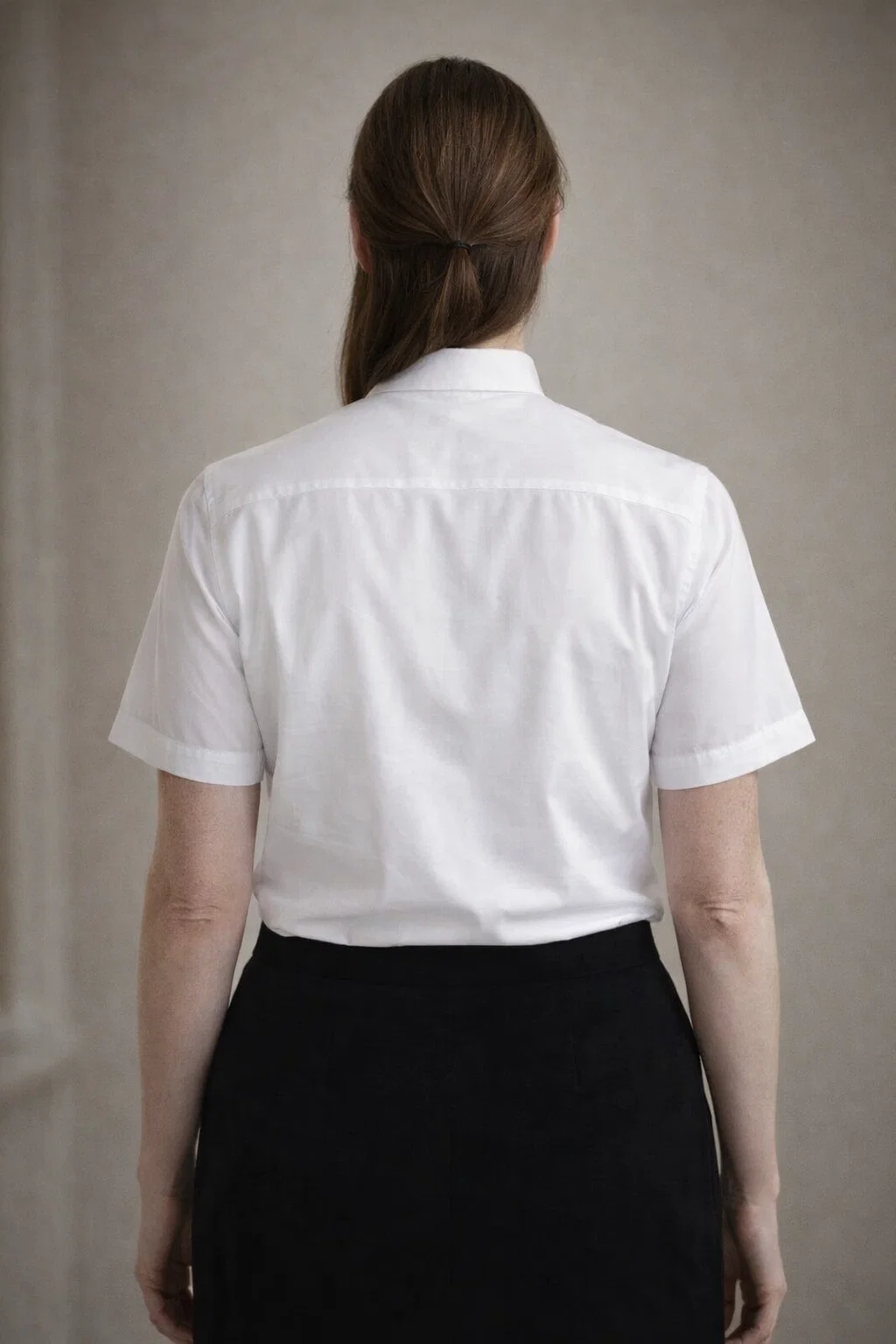 Pax White Short Sleeve Clerical Shirt for Women - Image 3