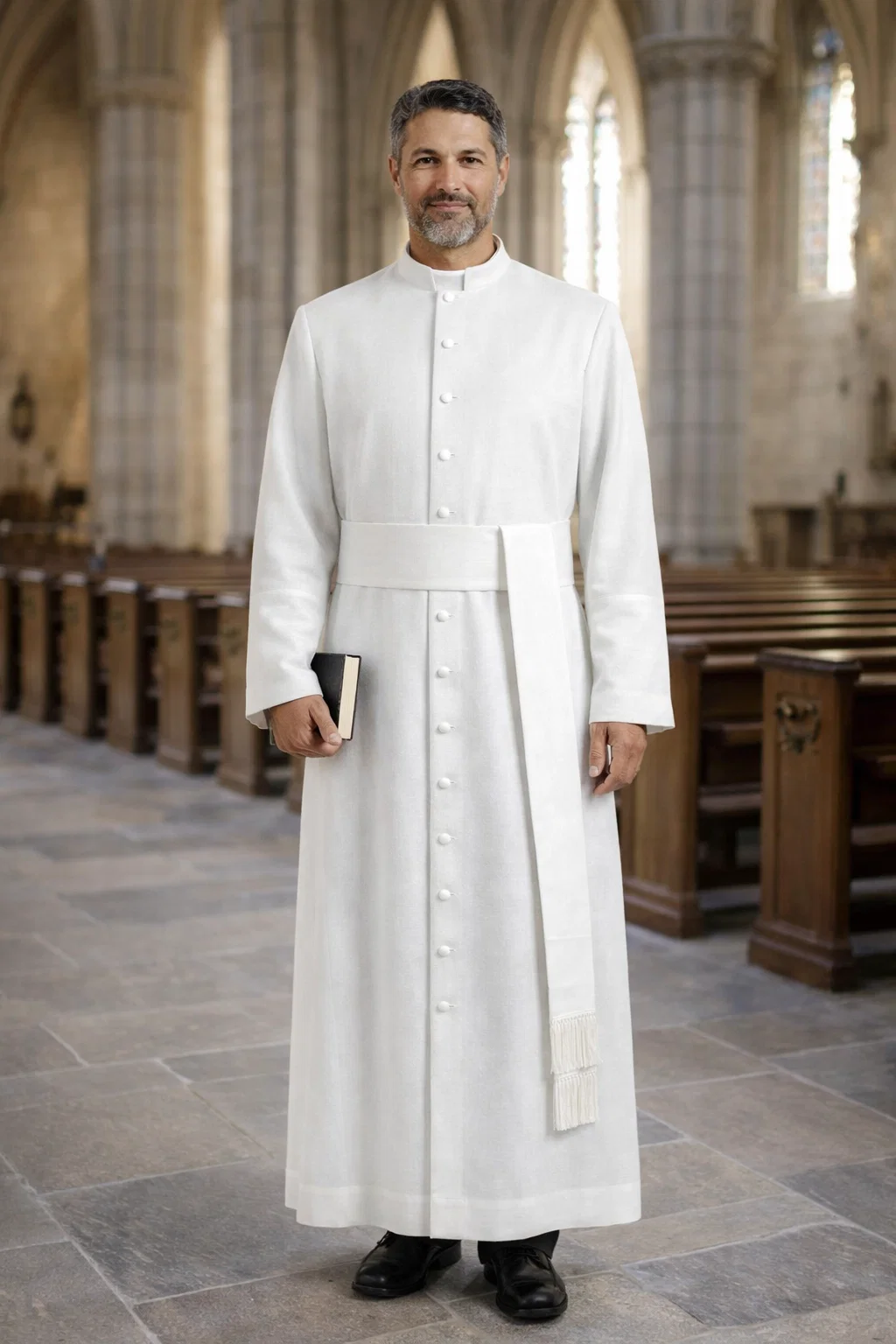 Radiantum Elegant Clergy Robe with Cincture - Image 3