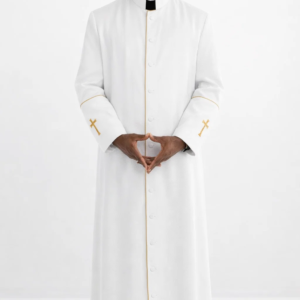 Sanctis Classic Liturgical Robe with Gold Crosses