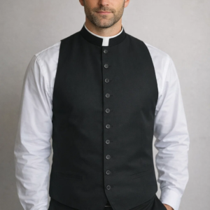 A Men Wearing Solemnis Men_s Clergy Rabat