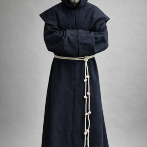 Frontview of the Solivagus Hermit Style Monk Robe